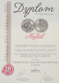 Nagroda, Medal na 20. Kieleckich Targach Edukacyjnych EDUKACJA 2015