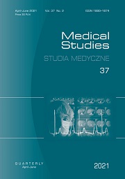 Okładka, "Medical Studies/Studia Medyczne”, Vol./t. 37, No./Nr 2,  edit. /red. Stanisław Głuszek