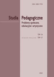 Okładka, Studia Pedagogiczne. Problemy społeczne, edukacyjne i artystyczne”,  t. 36, t. 37, red. B. Matyjas
