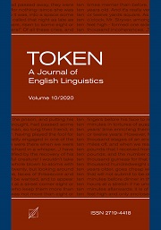 Okładka, „Token: A Journal of English Linguistics”, V. 10, edit. by John G. Newman, Marina Dossena, Sylwester Łodej