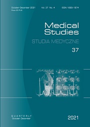 Okładka, „Medical Studies/Studia Medyczne”, Vol./t. 37, No./Nr 4, edit. /red. Stanisław Głuszek