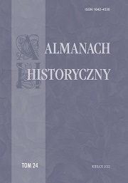 Okładka, „Almanach Historyczny”, t. 24 red. Jacek Legieć