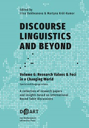 Okładka, Irina Oukhvanova & Martyna Król-Kumor (edit.), Discourse Linguistics and Beyond, vol. 6