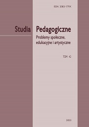 okładka, „Studia Pedagogiczne. Problemy społeczne, edukacyjne i artystyczne”,  t. 42,  red. Bożena Matyjas