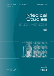 okładka, „Medical Studies/Studia Medyczne”, Vol./t. 40, No./Nr 2, edit. /red. Stanisław Głuszek