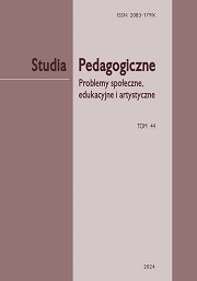 Okładka, „Studia Pedagogiczne. Problemy społeczne, edukacyjne i artystyczne”,  t. 44,  red. Bożena Matyjas