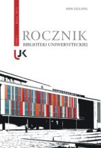 "Rocznik Biblioteki Uniwersyteckiej", t. 1