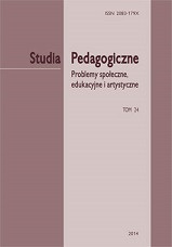 "Studia Pedagogiczne. Problemy społeczne, edukacyjne i artystyczne" t. 24