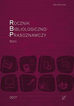 „Rocznik Bibliologiczno-Prasoznawczy”, t. 9/20