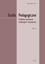 „Studia Pedagogiczne. Problemy społeczne, edukacyjne i artystyczne”, t. 27