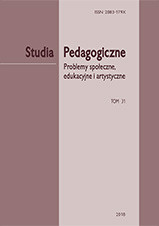 „Studia Pedagogiczne. Problemy społeczne, edukacyjne i artystyczne”, t. 31