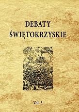 Debaty świętokrzyskie Vol. 3/2020