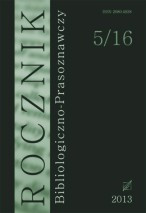 "Rocznik Bibliologiczno-Prasoznawczy", t. 5/16