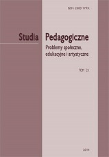 „Studia Pedagogiczne. Problemy społeczne, edukacyjne i artystyczne” t. 23