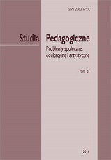 „Studia Pedagogiczne. Problemy społeczne, edukacyjne i artystyczne” t. 25