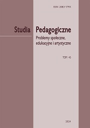 Okładka, „Studia Pedagogiczne. Problemy społeczne, edukacyjne i artystyczne”,  t. 45,  red. Bożena Matyjas