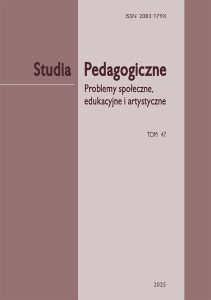 okładka, „Studia Pedagogiczne. Problemy społeczne, edukacyjne i artystyczne”,  t. 47
